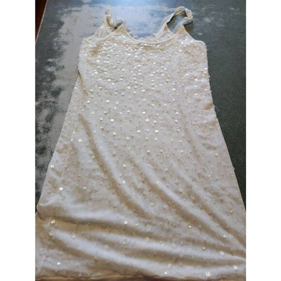 Alice+Olivia white sequins sleeveless tank dress - Picture 1 of 5